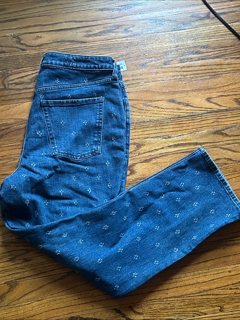 Old Navy Dark Blue Embroidered Denim Jeans